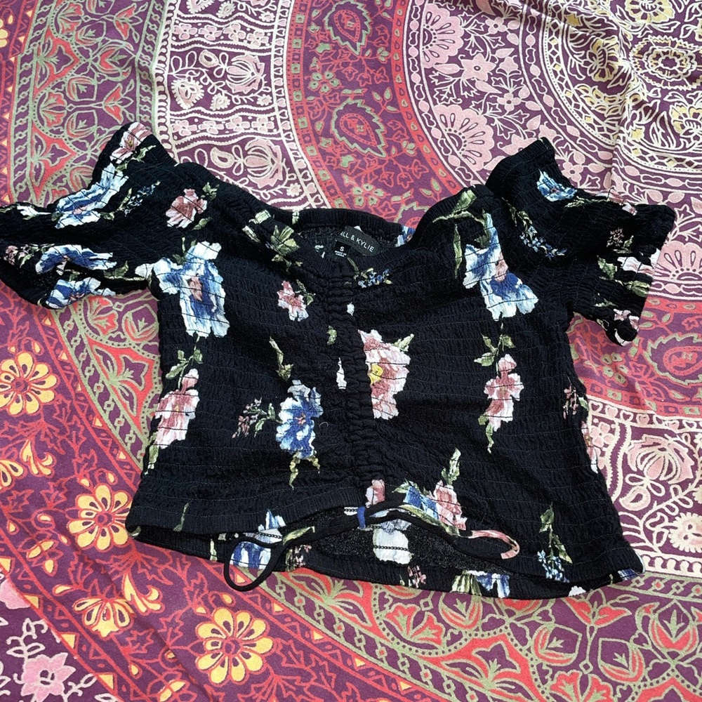 Floral off the shoulders top